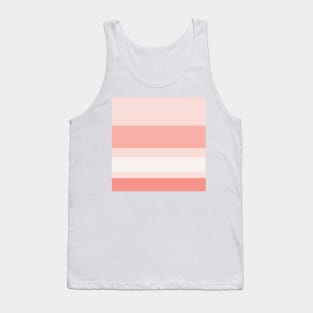 A fashionable concoction of Isabelline, Light Pink, Pale Salmon and Vivid Tangerine stripes. Tank Top